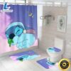 Lilo & Stitch Cartoon Waterproof Shower Curtain Toilet Cover Mat Lid Set 4pcs 3 Lilo Stitch Cartoon Waterproof Shower Curtain Toilet Cover Mat Lid Set 4pcs