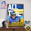 Los Angeles Rams Player Puka Nacua All-Time Rookie Records Most Receiving Yards Most Poster Canvas 3 Los Angeles Rams Player Puka Nacua All Time Rookie Records Most Receiving Yards Most Poster Canvas