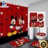 Love Mickey Minnie Mouse Bathroom Set Shower Curtain Bath Mat Toilet Lid Cover 3 Love Mickey Minnie Mouse Bathroom Set Shower Curtain Bath Mat Toilet Lid Cover
