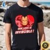 Marvel Iron Man Love Is Invincible Valentine’s Day T shirt Tee