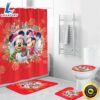 Merry Christmas Mickey Minnie 5 Shower Curtain Sets, Bathroom Sets 2 Merry Christmas Mickey Minnie 5 Shower Curtain Sets Bathroom Sets