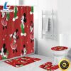 Merry Christmas Mickey Minnie Shower Curtain Sets Bathroom Sets