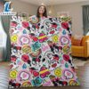 Mickey and Minnie Disney Fan Gift Happy Valentine's Day Gift Mickey and Minnie Love Kiss Blanket