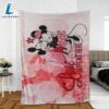 Mickey and Minnie Disney Fan Gift Valentine's Day Gift Love Happens Here Comfy Sofa Throw Blanket Gift