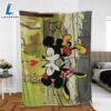 Mickey and Minnie Fan Gift Disney Valentine's Day Gift Minnie and Mickey Kiss Comfy Sofa Throw Blanket Gift