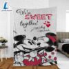 Mickey and Minnie Mouse Fan Gift Valentine's Day Mickey and Minnie Gift We're Sweet Together Comfy Sofa Throw Blanket Gift