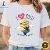 Minions Valentine’s Day Dave I Love You Angel Wings T Shirt Tshirt