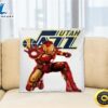 NBA Iron Man Marvel Comics Sports Basketball Utah Jazz Square Pillow 3 NBA Iron Man Marvel Comics Sports Basketball Utah Jazz Square Pillow