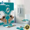 NFL 3d Miami Dolphins Bathroom Set Shower Curtain Non-Slip Rug Toilet Lid Cover Mat 4pc 3 NFL 3d Miami Dolphins Bathroom Set Shower Curtain Non Slip Rug Toilet Lid Cover Mat 4pc