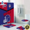 NFL Buffalo Bills Shower Curtain Non Slip Bath Mat Toilet Lid Cover Rug Bathroom Set