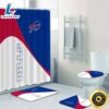 NFL Buffalo Bills Shower Curtain Non Slip Bath Mat Toilet Lid Cover Rug Bathroom Set 3d
