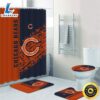 NFL Chicago Bears 4pcs Bathroom Set Shower Curtain Non-Slip Rug Toilet Lid Cover Mat 2 NFL Chicago Bears 4pcs Bathroom Set Shower Curtain Non Slip Rug Toilet Lid Cover Mat