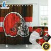 NFL Cleveland Browns Shower Curtains Set 4pcs Non-Slip Bath Mat Toilet Lid Cover 2 NFL Cleveland Browns Shower Curtains Set 4pcs Non Slip Bath Mat Toilet Lid Cover