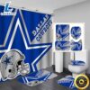 NFL Dallas Cowboys 4pcs Bathroom Rugs Set Shower Curtain Toilet Lid Covers Mat Gifts 2 NFL Dallas Cowboys 4pcs Bathroom Rugs Set Shower Curtain Toilet Lid Covers Mat Gifts