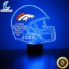 NFL Denver Broncos Football Led Sports Fan Lamp 8073