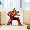 NFL Iron Man Marvel Comics Sports Football New Orleans Saints Square Pillow
