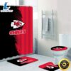 NFL Kansas City Chiefs 4pcs Rugs Set Bath Mat Shower Curtain Toilet Lid Cover Gift 2 NFL Kansas City Chiefs 4pcs Rugs Set Bath Mat Shower Curtain Toilet Lid Cover Gift