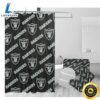 NFL Las Vegas Raiders 4pcs Bathroom Rugs Shower Curtain Bath Mat Toilet Covers Decor
