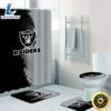 NFL Las Vegas Raiders Shower Curtain 4pcs Toilet Lid Cover Non-Slip Bath Rugs Set 3 NFL Las Vegas Raiders Shower Curtain 4pcs Toilet Lid Cover Non Slip Bath Rugs Set