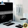 NFL Las Vegas Raiders Shower Curtain 4pcs Toilet Lid Cover Non-Slip Bath Rugs Set 2 3 NFL Las Vegas Raiders Shower Curtain 4pcs Toilet Lid Cover Non Slip Bath Rugs Set 2