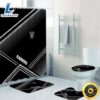 NFL Las Vegas Raiders Shower Curtain 4pcs Toilet Lid Cover Non Slip Bath Rugs Set 3