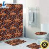 NFL Logo Chicago Bears 4pcs Bathroom Set Shower Curtain Non Slip Rug Toilet Lid Cover Mat