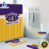 NFL Logo Minnesota Vikings Bath Rugs Set 4pcs Shower Curtain Non-Slip Toilet Lid Cover 3 NFL Logo Minnesota Vikings Bath Rugs Set 4pcs Shower Curtain Non Slip Toilet Lid Cover