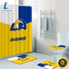NFL Los Angeles Rams 3d Shower Curtain Non-Slip Bath Mat Rug Toilet Lid Cover 4pcs Set 3 NFL Los Angeles Rams 3d Shower Curtain Non Slip Bath Mat Rug Toilet Lid Cover 4pcs Set