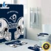 NFL Los Angeles Rams Shower Curtain Non-Slip Bath Mat Rug Toilet Lid Cover 4pcs Set 3 NFL Los Angeles Rams Shower Curtain Non Slip Bath Mat Rug Toilet Lid Cover 4pcs Set
