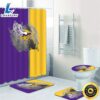 NFL Minnesota Vikings Bath Rugs Set 4pcs Shower Curtain Non-Slip Toilet Lid Cover Logo 3 NFL Minnesota Vikings Bath Rugs Set 4pcs Shower Curtain Non Slip Toilet Lid Cover Logo