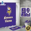 NFL Minnesota Vikings Bathroom Set Shower Curtain Non-Slip Rugs Toilet Lid Cover Mat 2 NFL Minnesota Vikings Bathroom Set Shower Curtain Non Slip Rugs Toilet Lid Cover Mat
