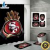 NFL San Francisco 49ers Shower Curtains Set 4pcs Non-Slip Bath Mat Toilet Lid Cover 3 NFL San Francisco 49ers Shower Curtains Set 4pcs Non Slip Bath Mat Toilet Lid Cover