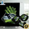 NFL Seattle Seahawks Bathroom Set Shower Curtain Non-Slip Rugs Toilet Lid Cover Mat 3 NFL Seattle Seahawks Bathroom Set Shower Curtain Non Slip Rugs Toilet Lid Cover Mat