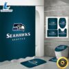 NFL Seattle Seahawks Bathroom Set Shower Curtain Non-Slip Rugs Toilet Lid Cover Mat 3d 3 NFL Seattle Seahawks Bathroom Set Shower Curtain Non Slip Rugs Toilet Lid Cover Mat 3d