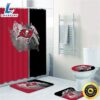 NFL Tampa Bay Buccaneers 4pcs Bathroom Rugs Set Shower Curtain Toilet Lid Cover Gift 3d