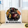 NHL Captain America Thor Spider Man Hawkeye Avengers Endgame Hockey Chicago Blackhawks Square Pillow