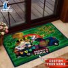 New England Patriots NFL Custom Doormat For The Celebration Of Saint Patricks Day