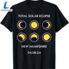 New Hampshire April 8 2024 Totality Solar Eclipse Phases T Shirt