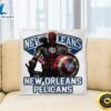 New Orleans Pelicans NBA Basketball Captain America Thor Spider Man Hawkeye Avengers Square Pillow 1