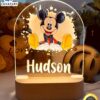 Personalised Mickey Mouse Night Light Custom Name Gift Sets