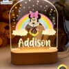 Personalised Minnie Mouse Night Light Custom Name Gift Set