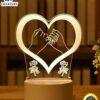 Romantic Love 3d Acrylic Led Lamp For Home Childrens Night Light