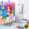 Super Mario Thomas Mermaid Bathroom Set Shower Curtain Bath Mat Toilet Lid Cover