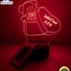Teddy Bear In Heart Shape Box 3d Lamp Personalized