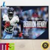 Tennessee Titans Derrick Henry Named To 2024 Afc Pro Bowl Games Roster Home Decor Poster