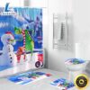 The Grinch Christmas 14 Shower Curtain Non Slip Toilet Lid Cover Bath Mat Bathroom Set Fans Gifts