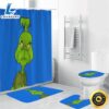 The Grinch Christmas Grinch Blue 2 Shower Curtain Non-Slip Toilet Lid Cover Bath Mat - Bathroom Set Fans Gifts 3 The Grinch Christmas Grinch Blue 2 Shower Curtain Non Slip Toilet Lid Cover Bath Mat Bathroom Set Fans Gifts