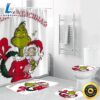 The Grinch Christmas Grinch Cindy Lou Who 2 Shower Curtain Non Slip Toilet Lid Cover Bath Mat Bathroom Set Fans Gifts