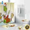 The Grinch Christmas Grinch Cindy Lou Who 4 Shower Curtain Non Slip Toilet Lid Cover Bath Mat Bathroom Set Fans Gifts