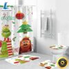 The Grinch Christmas Grinch Max 10 Shower Curtain Non-Slip Toilet Lid Cover Bath Mat - Bathroom Set Fans Gifts 3 The Grinch Christmas Grinch Max 10 Shower Curtain Non Slip Toilet Lid Cover Bath Mat Bathroom Set Fans Gifts